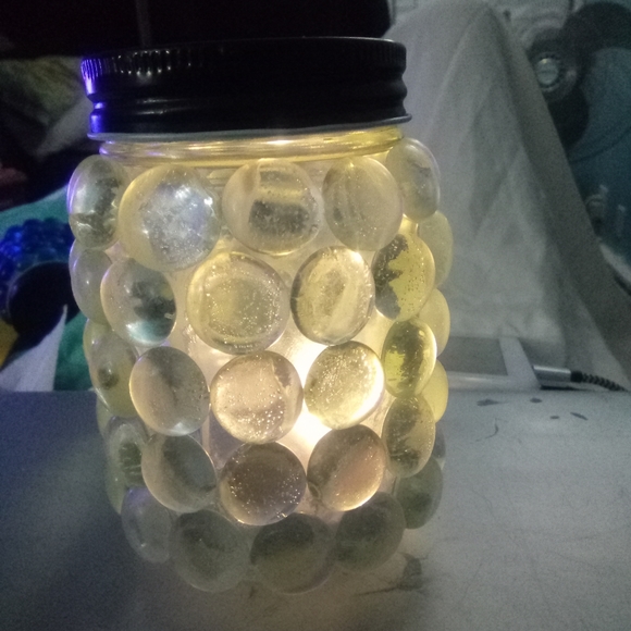 Handmade Clear Glass Prism Light Candle - Picture 5 of 5